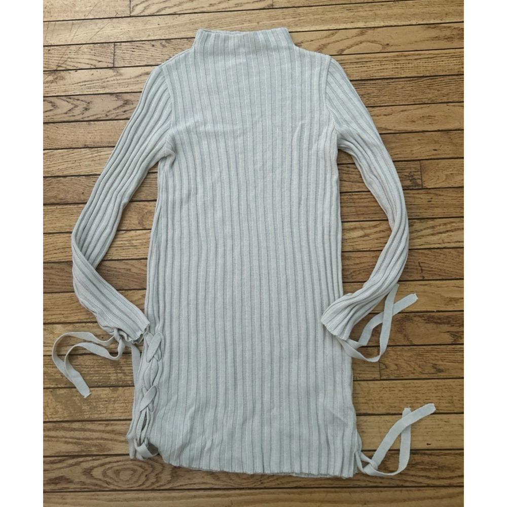 ASOS Design Cream Knit Sweater Dress Cozy Neutral Winter Minimalist Size 2